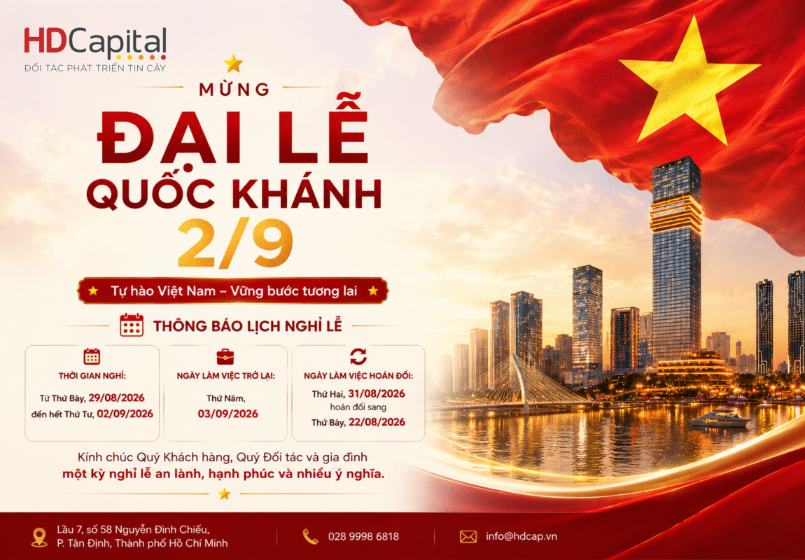 HDCapital-Thông báo lịch nghỉ Lễ Quốc khánh 02/09/2026